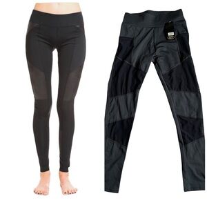 SPORTA Mesh Workout Leggings Gray Size Medium/Large